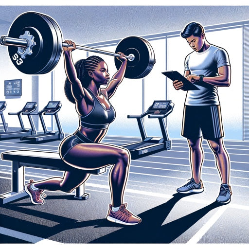 Image of someone measuring progress, like weightlifting or running