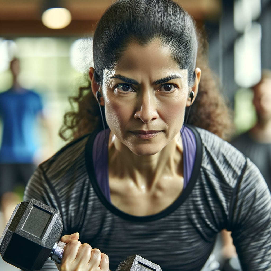 A person performing a challenging strength exercise with determination and focus, symbolizing the journey of strength training.