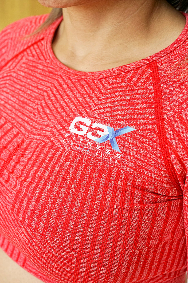 G3X Fitness Women Crop Top Women's Tops Coral Women's Tops Collection