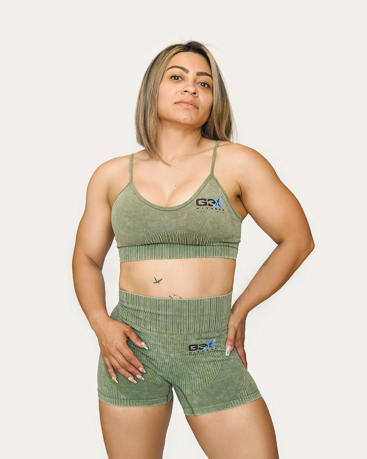 Corduroy Bra Olive 2