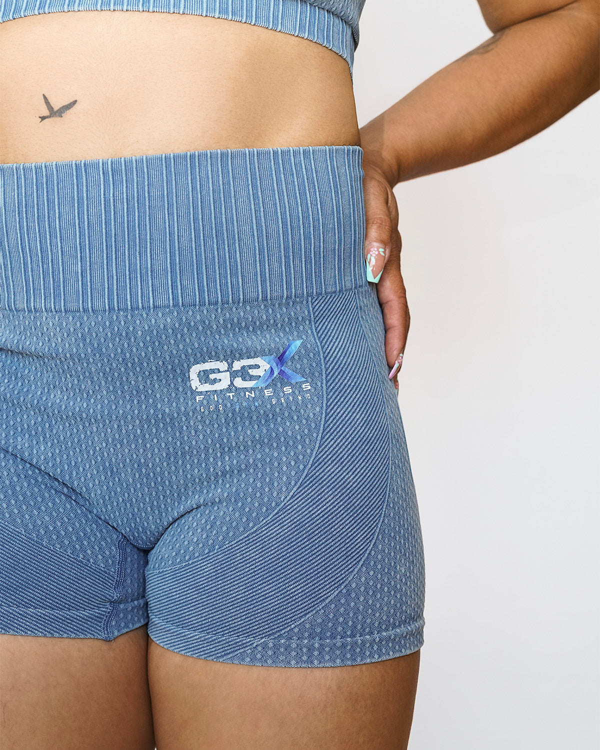 Corduroy Shorts Baby Blue 4