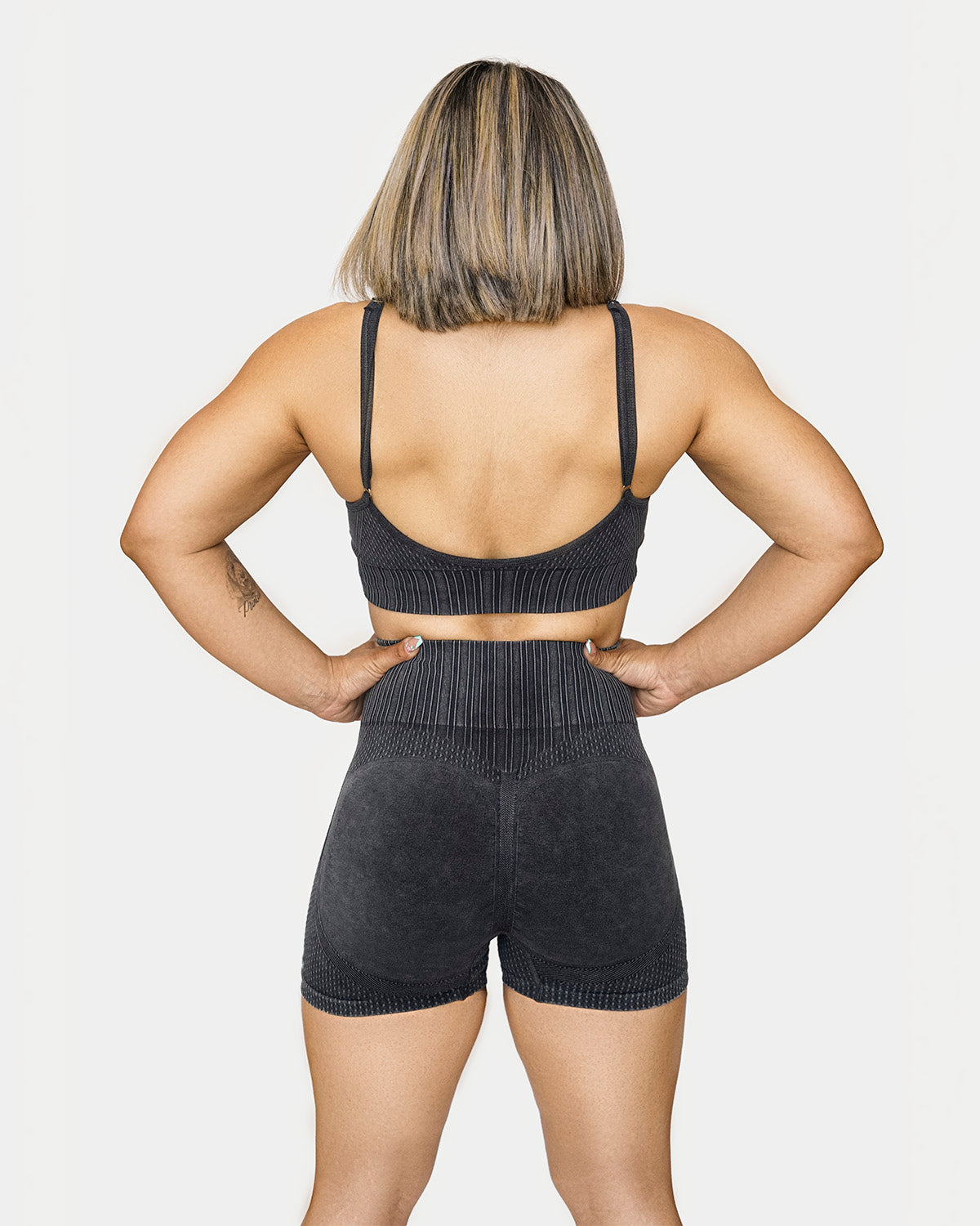 Corduroy Sports Bra Charcoal 4