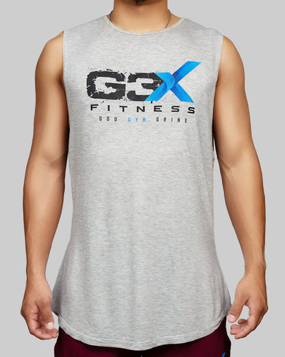 G3X Light Grey Bamboo Tank Top Men Front