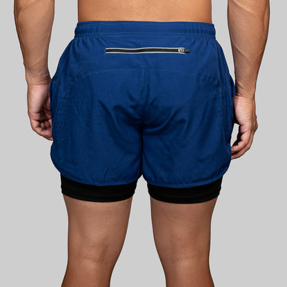 G3X Men Muscle Training Short Blue Back