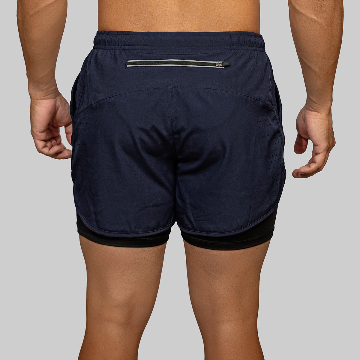 G3X Men Muscle Training Short Navy Back