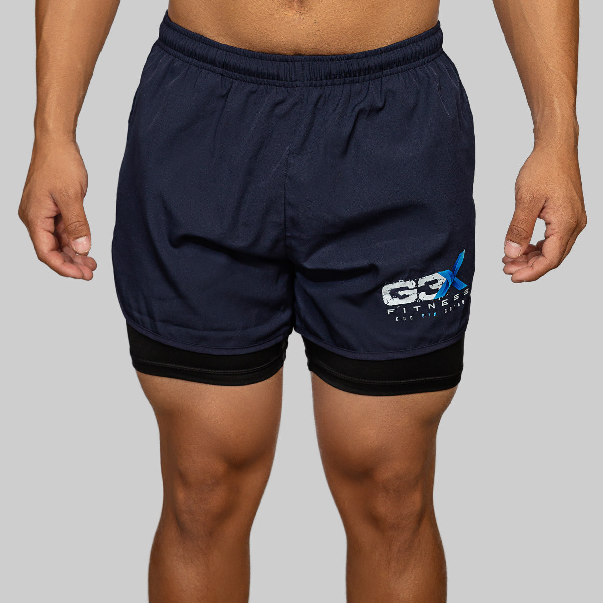 G3X Men Muscle Training Short Navy Front