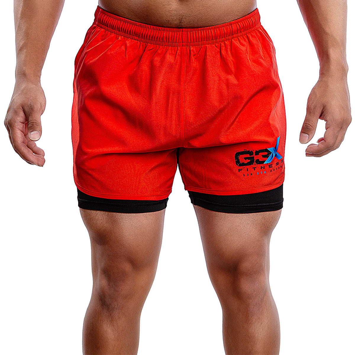 G3X Men Muscle Training Short Orange Front