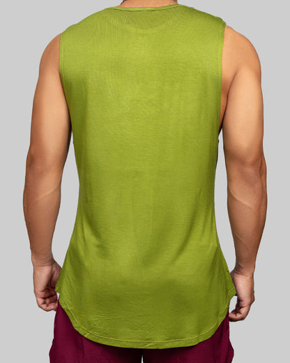 G3X Olive Bamboo Tank Top Men Back