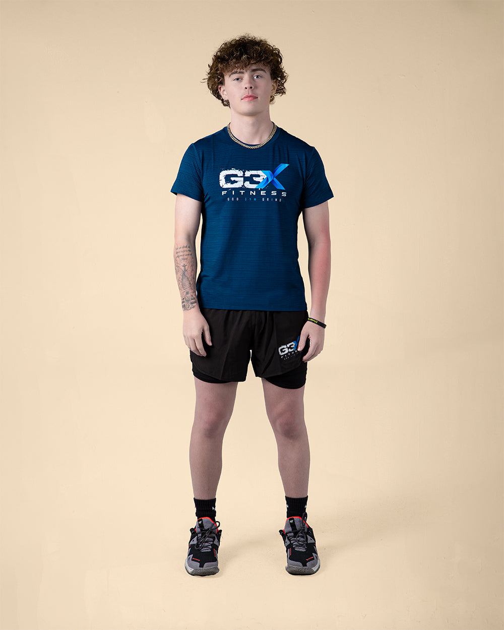 Jack Navy Muscle Shirt Training Short 1