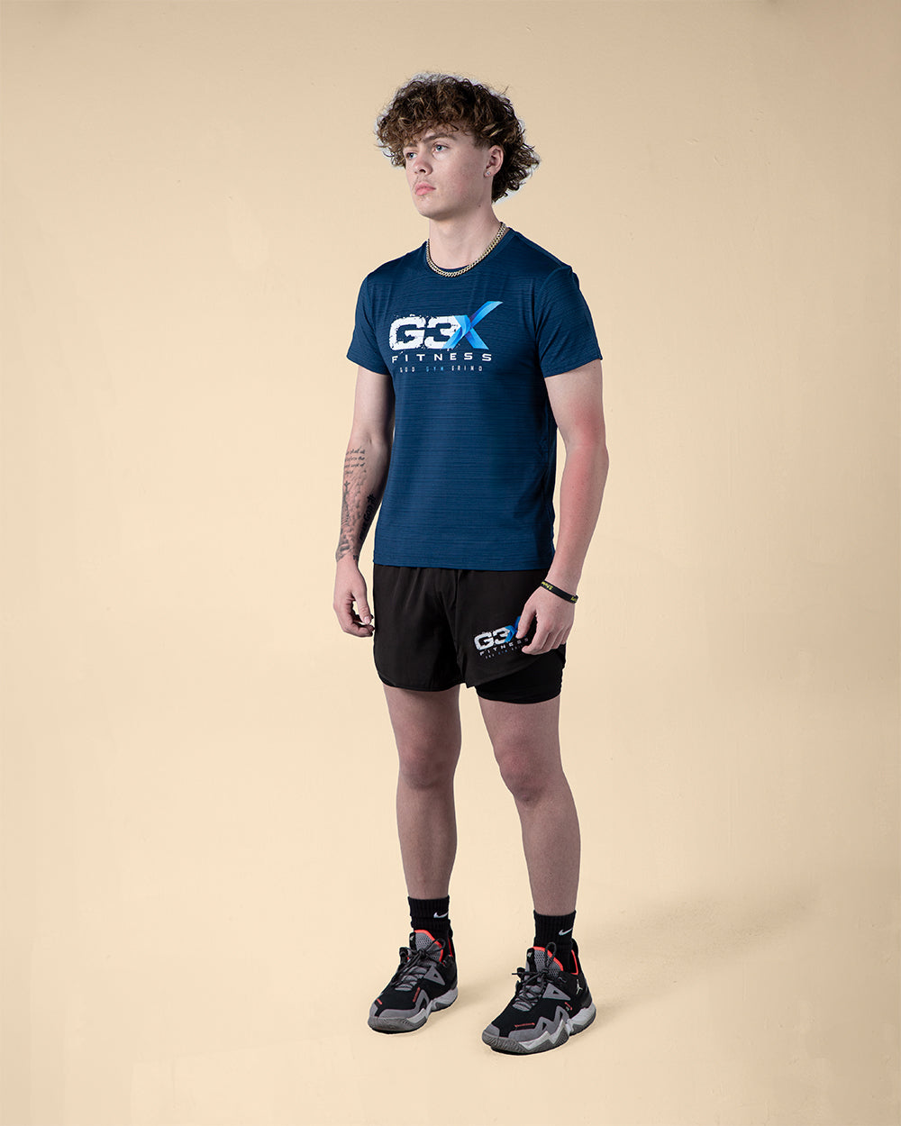 Jack Navy Muscle Shirt Training Short 3