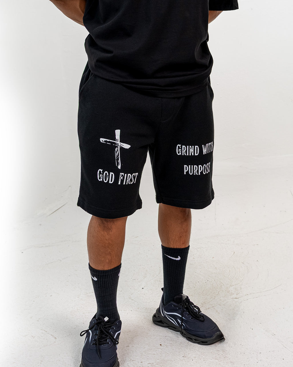 Black Kingdom Grind Purpose Fleece Shorts G3X Fitness 3