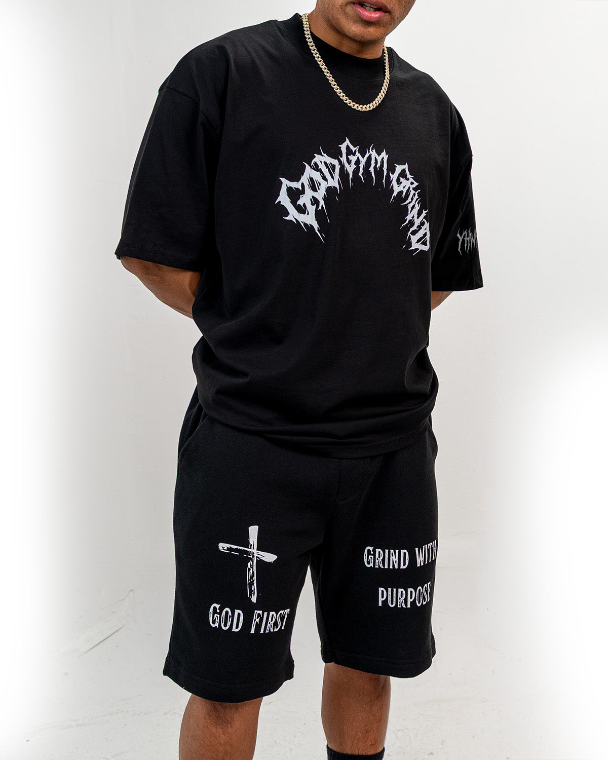 Black Kingdom Grind Purpose Fleece Shorts G3X Fitness 4