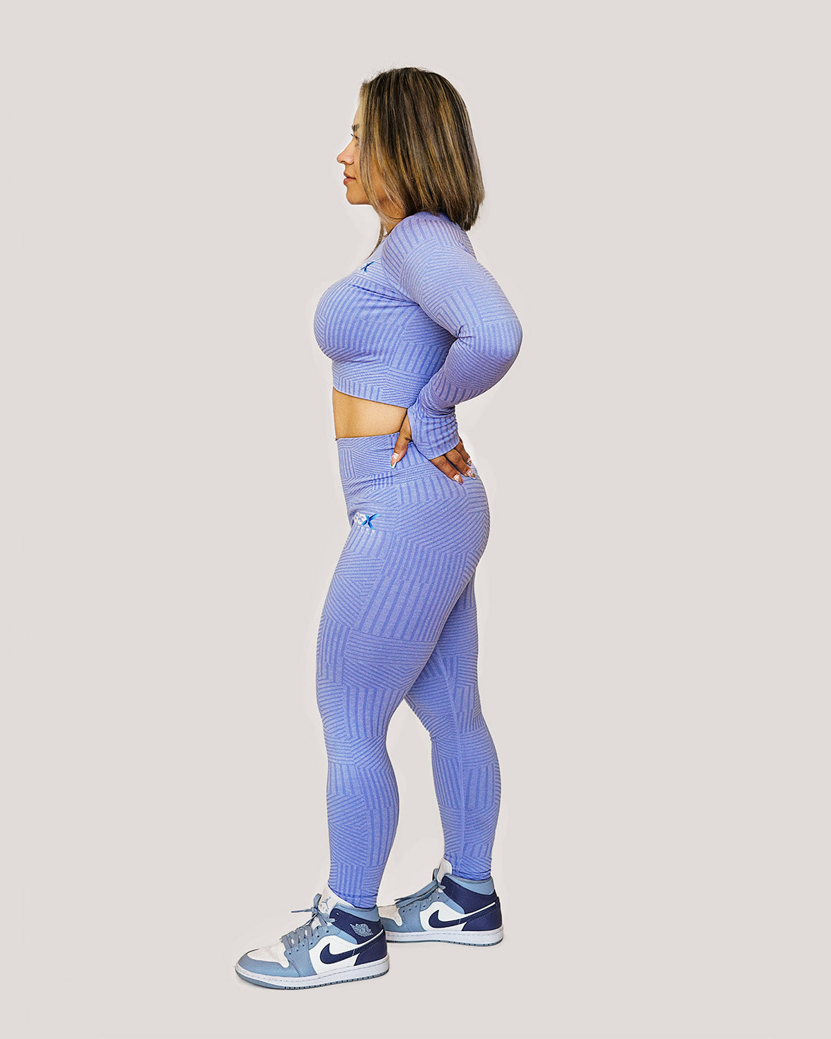 Corduroy Long Sleeve Crop Top Baby Blue 6