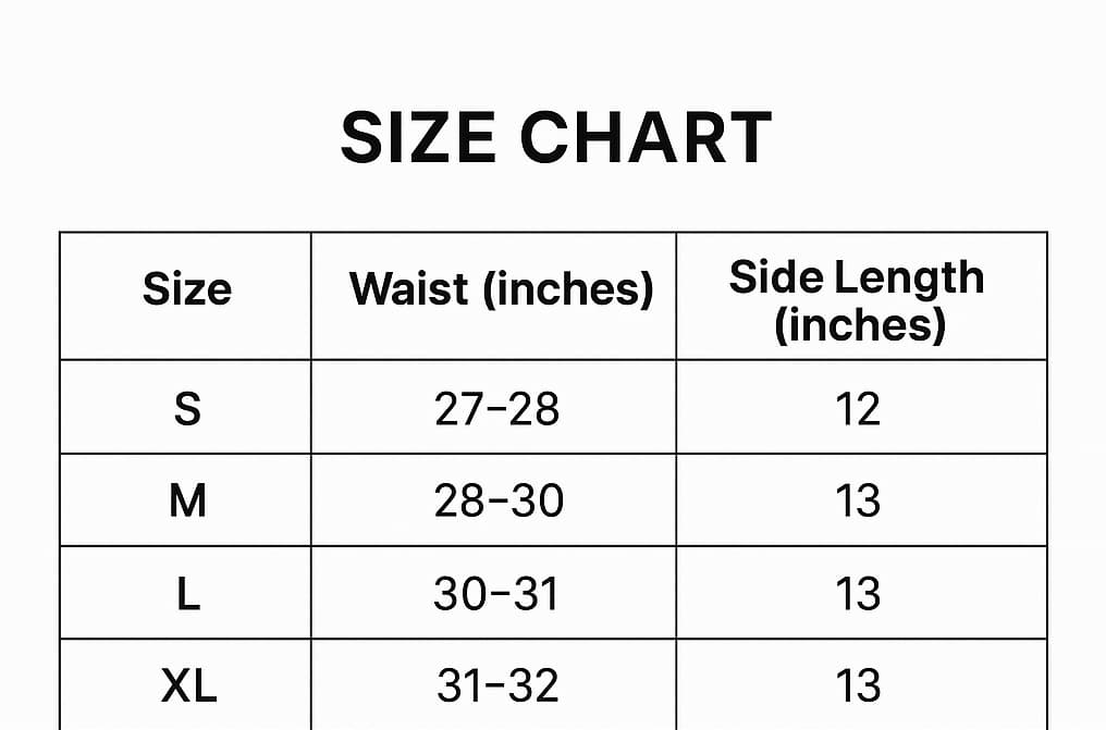 size chart g3x fitness men training shorts