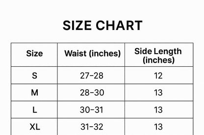 Size chart G3X Fitness Men Training Shorts