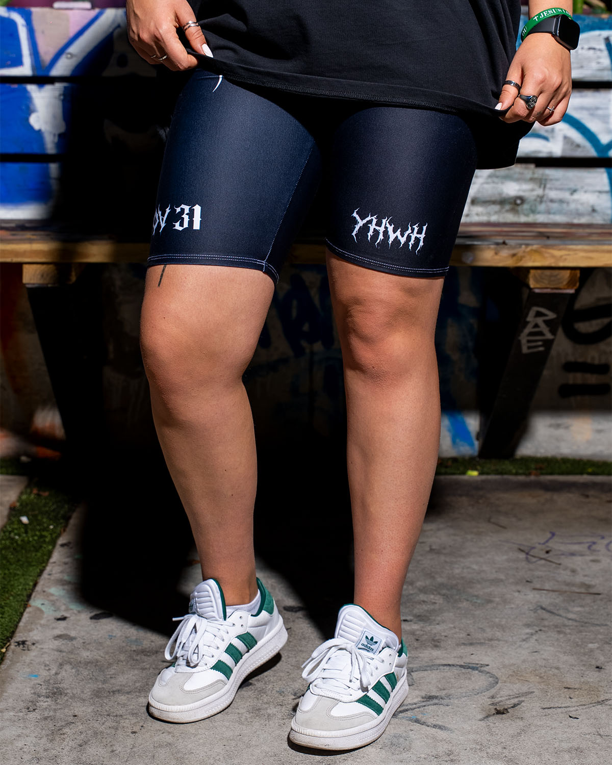 Black Women Biker Shorts G3X Fitness 3