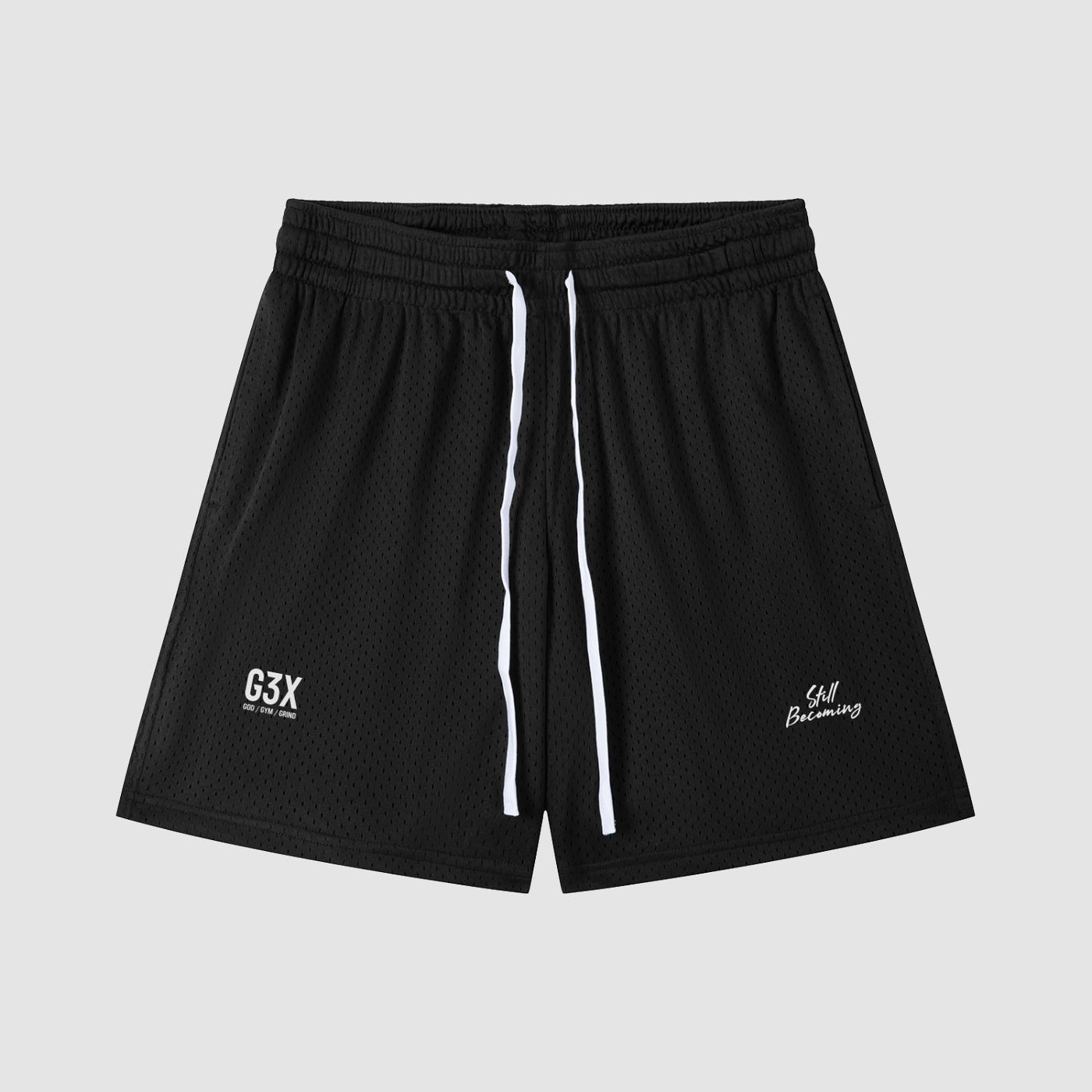 G3X Still Becoming Mesh Shorts Black Front